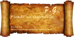 Pinkász Gusztáv névjegykártya